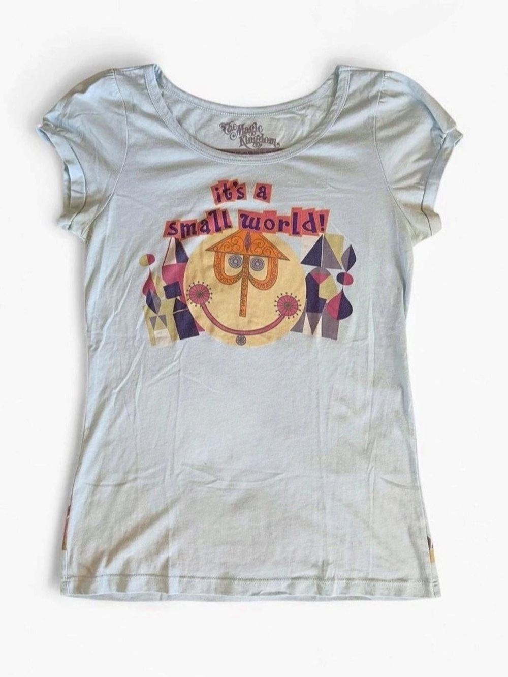 Disney Walt Disney World It's a Small World Graphic Tee Blue XL